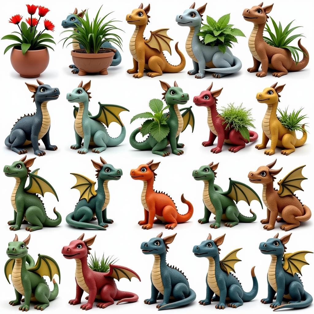 Different Dragon Planter Styles