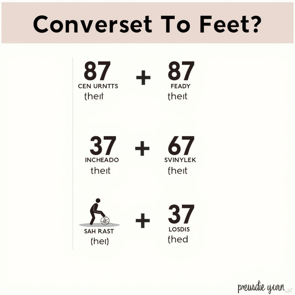 Converting various length units like centimeters and yards to feet