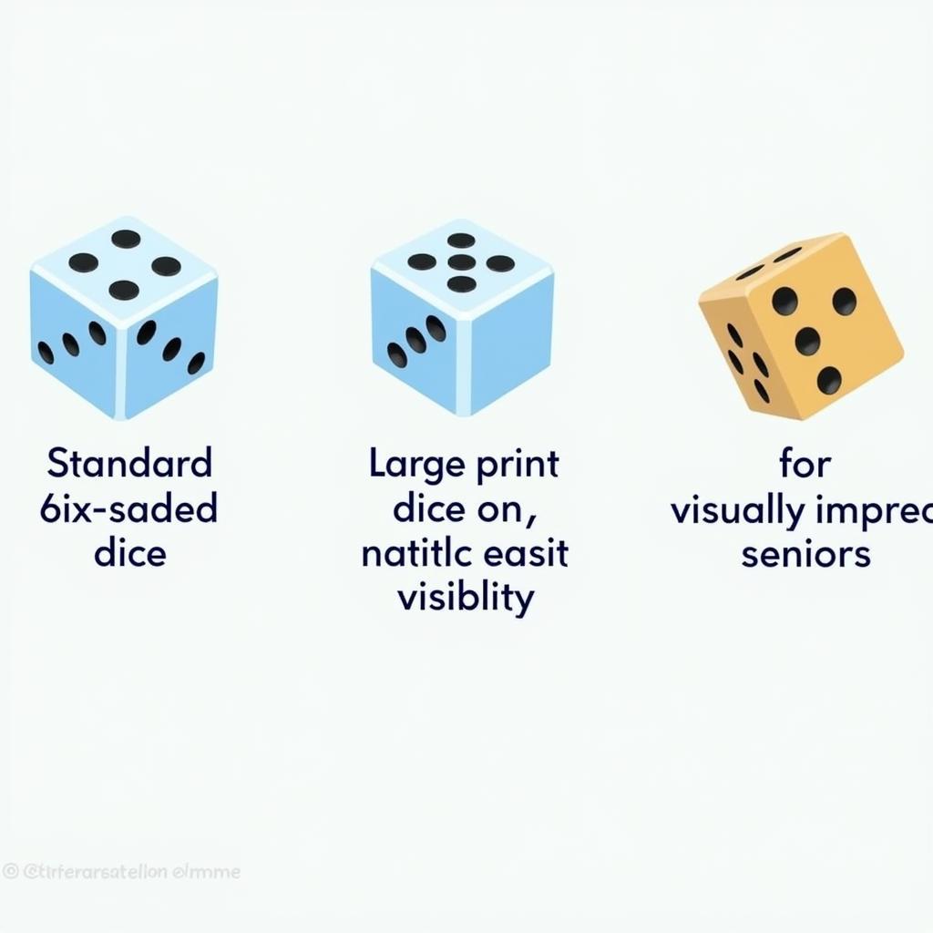 Variety of Dice for Seniors