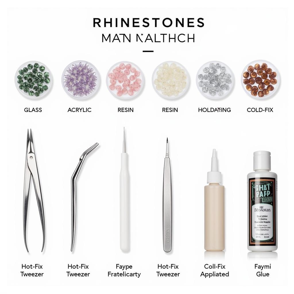 Variety of rhinestones and their application methods