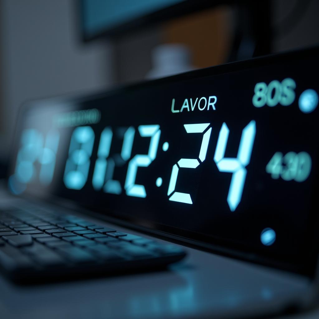 Digital Clock Displaying 24-Hour Time