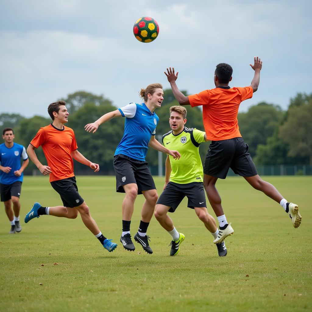 Disc Soccer Action Shot