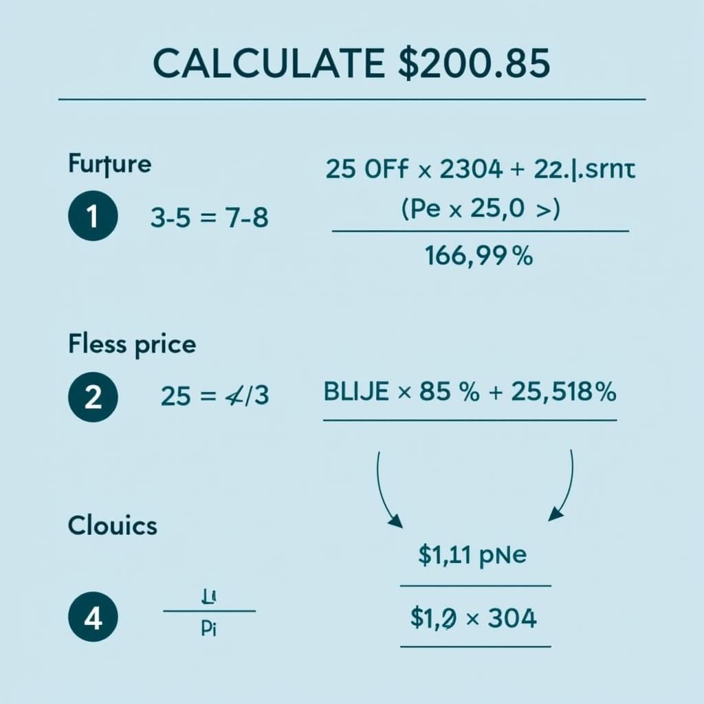 Example of Calculating 25 Off 85