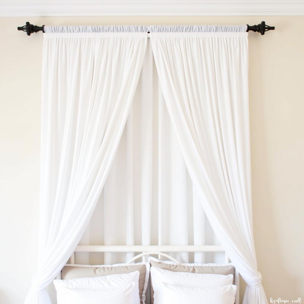 DIY Bed wall canopy installation steps