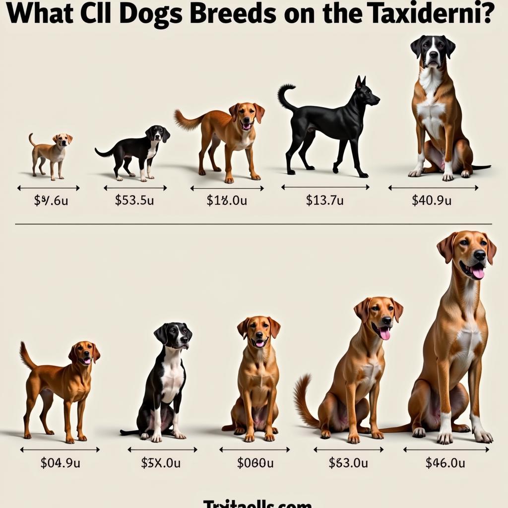 Dog Taxidermy Size Comparison