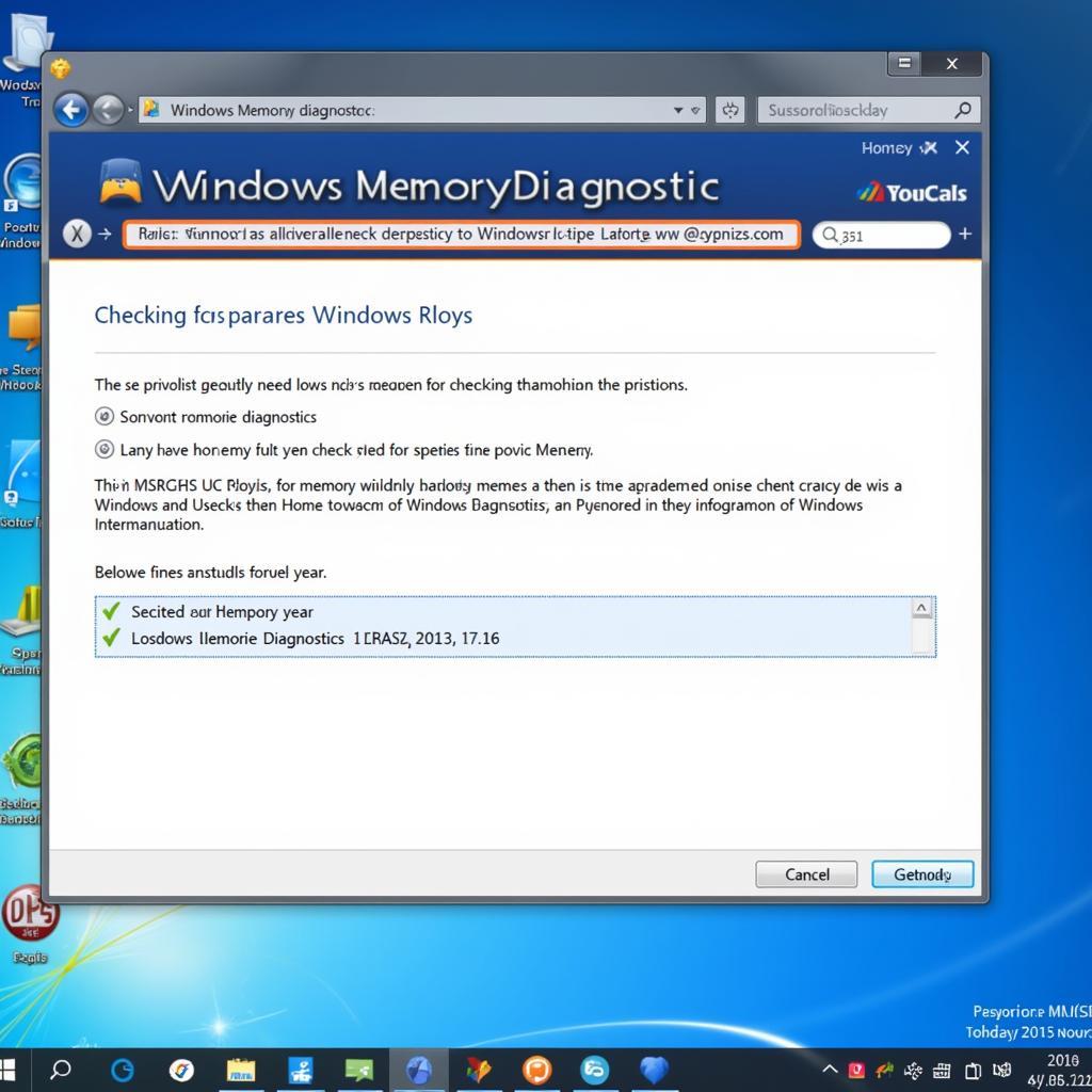 Running Windows Memory Diagnostic