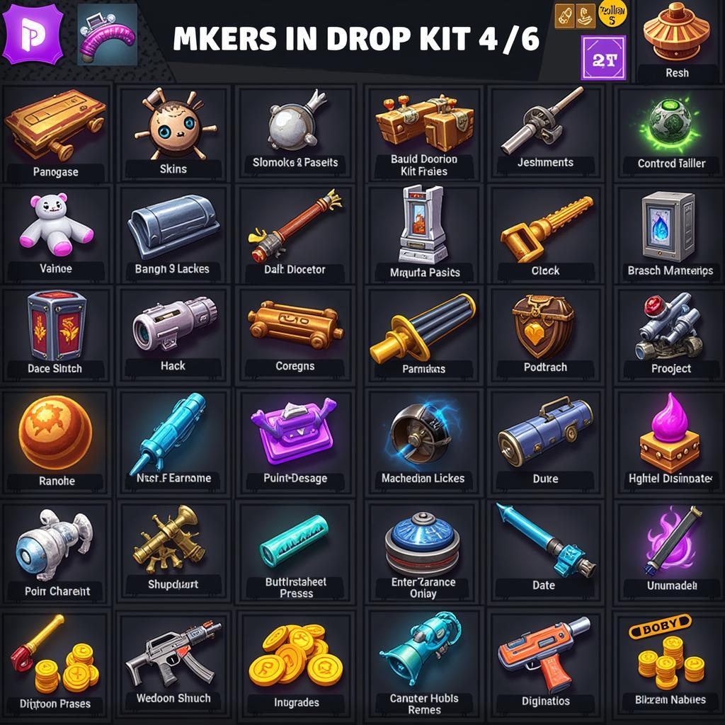 Example Items Found in Drop Kit 4/6