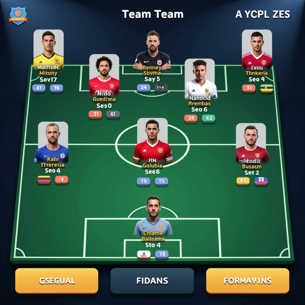 Dvadi Football Team Selection Screen