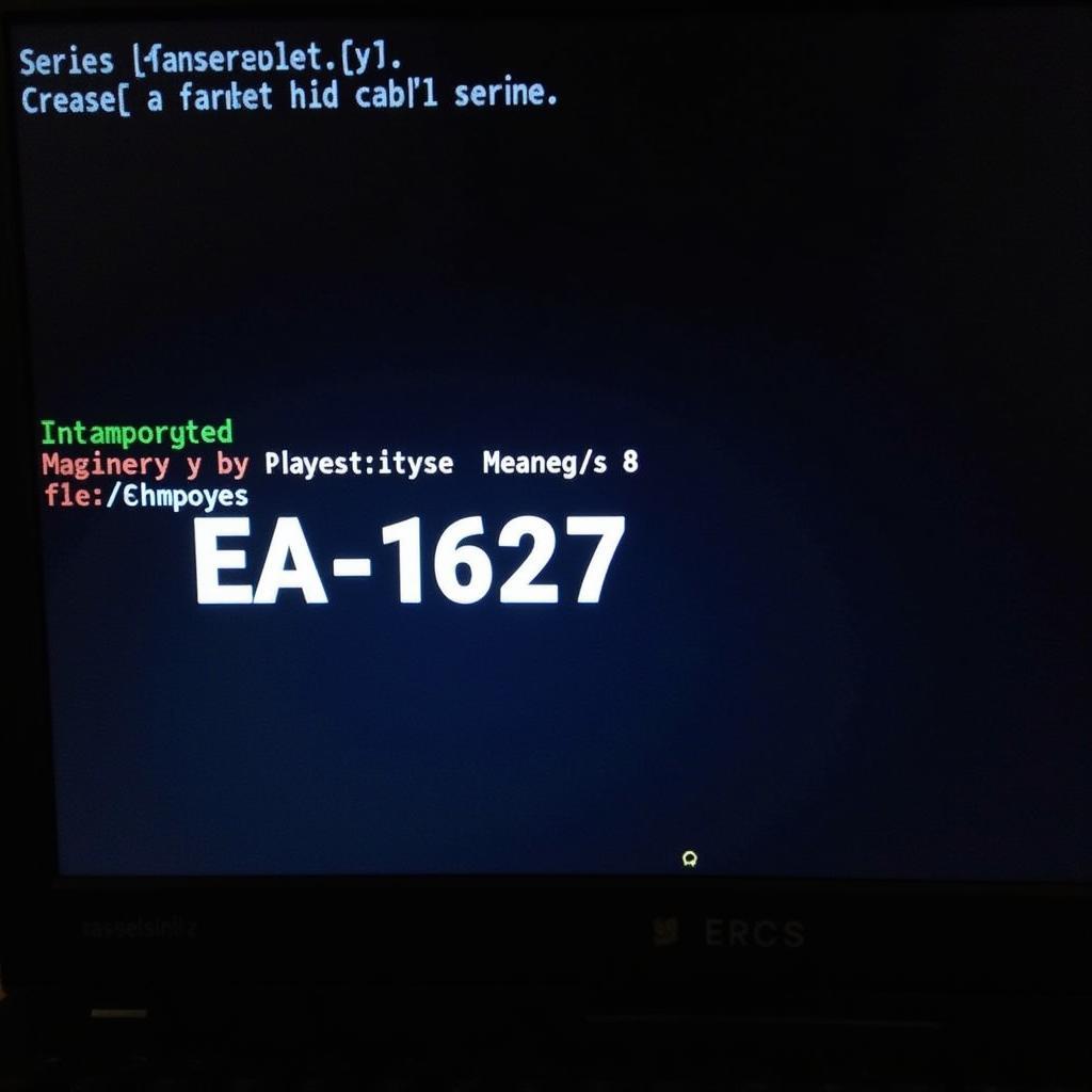 Illustration of EA-1627 as an error code