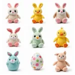 Variety of Easter Egg Plush Toys