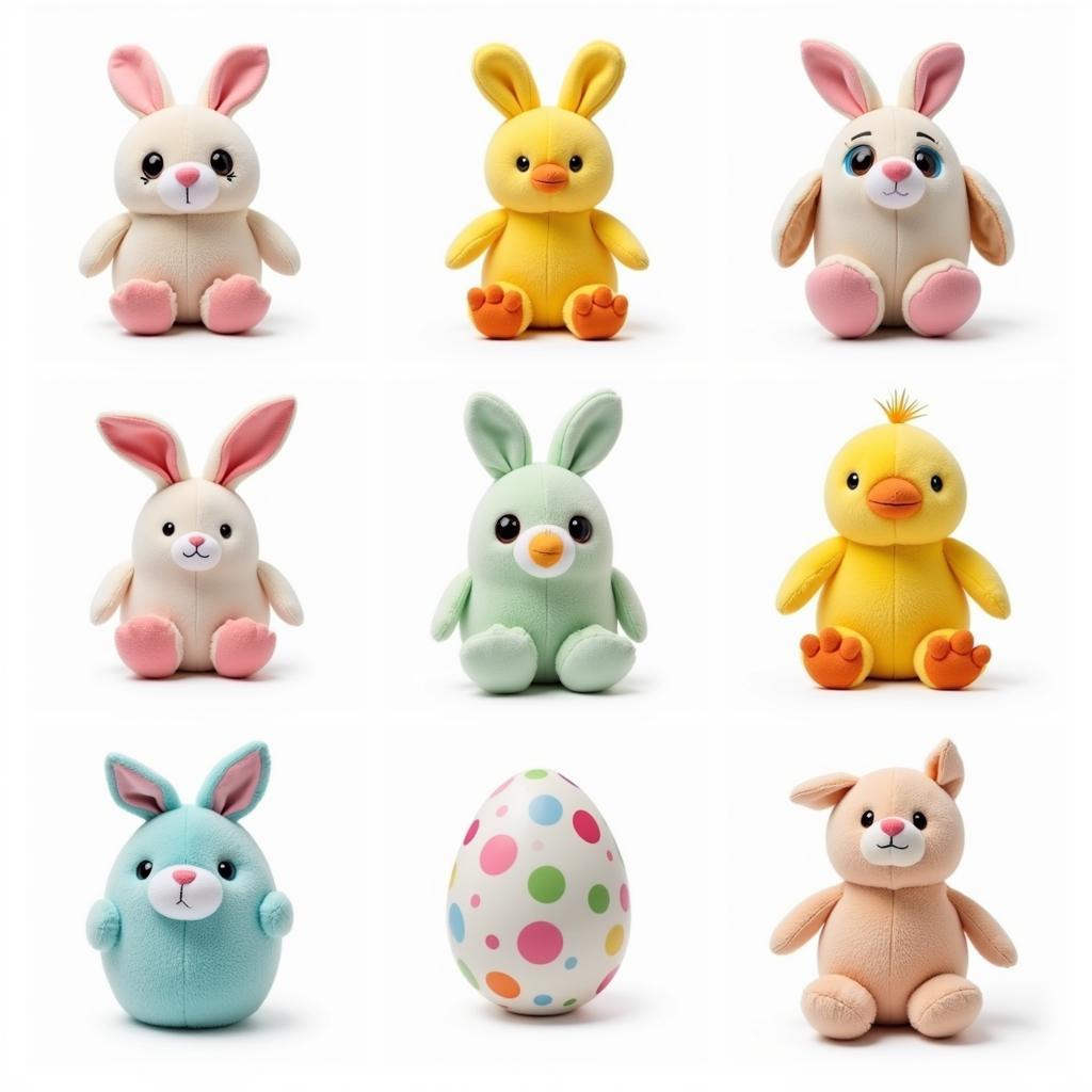 Variety of Easter Egg Plush Toys