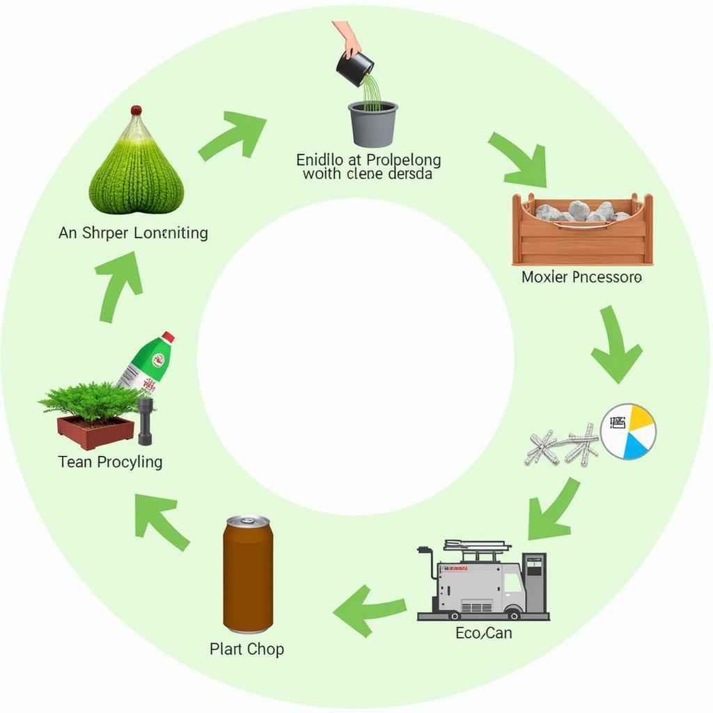 Ecocan Recycling Process: A visual representation of how ecocans are recycled and transformed back into new cans.