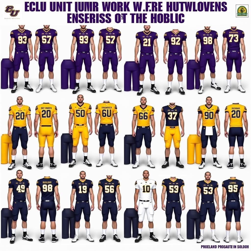 ECU Football Uniforms Through the Years