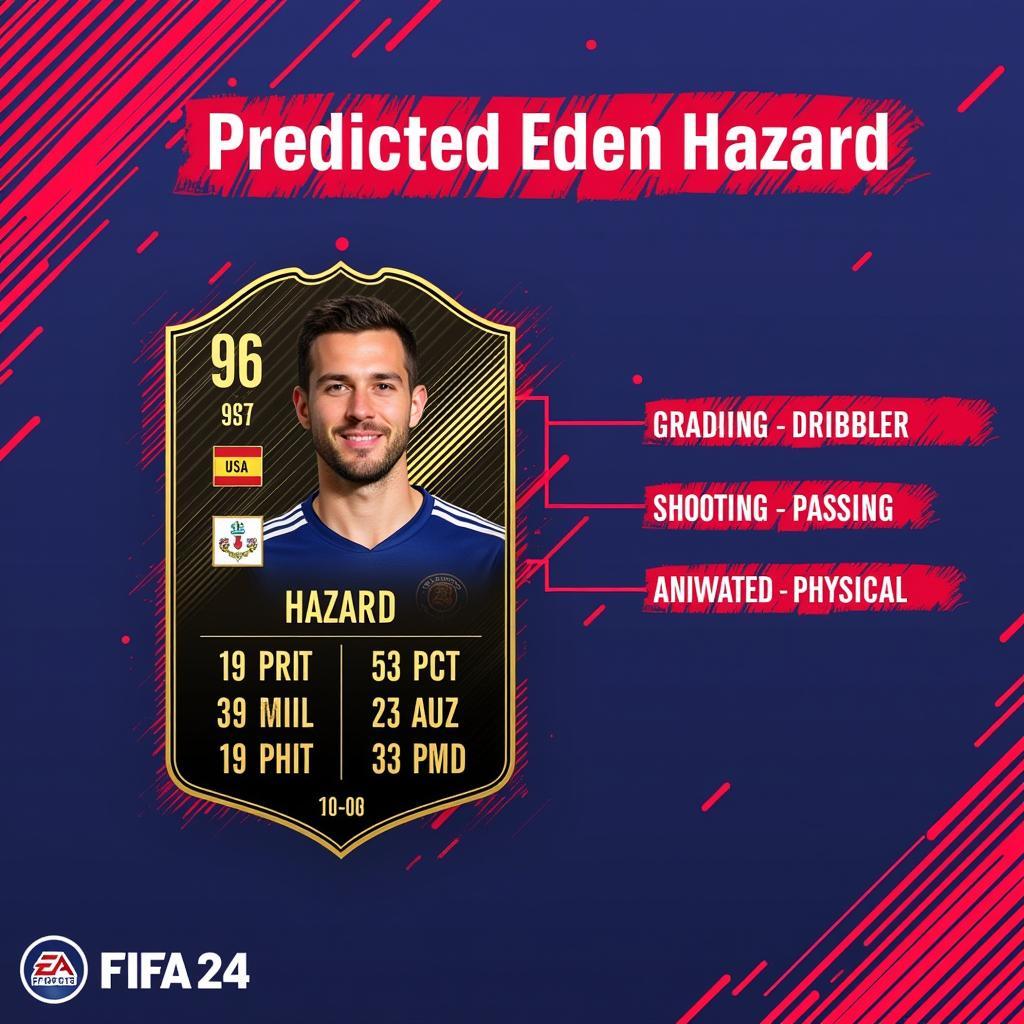 Eden Hazard FIFA 24 Stats Prediction