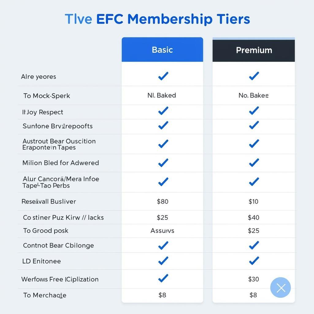 EFC Membership Tiers Comparison