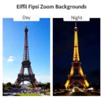 Eiffel Tower Day and Night Zoom Backgrounds