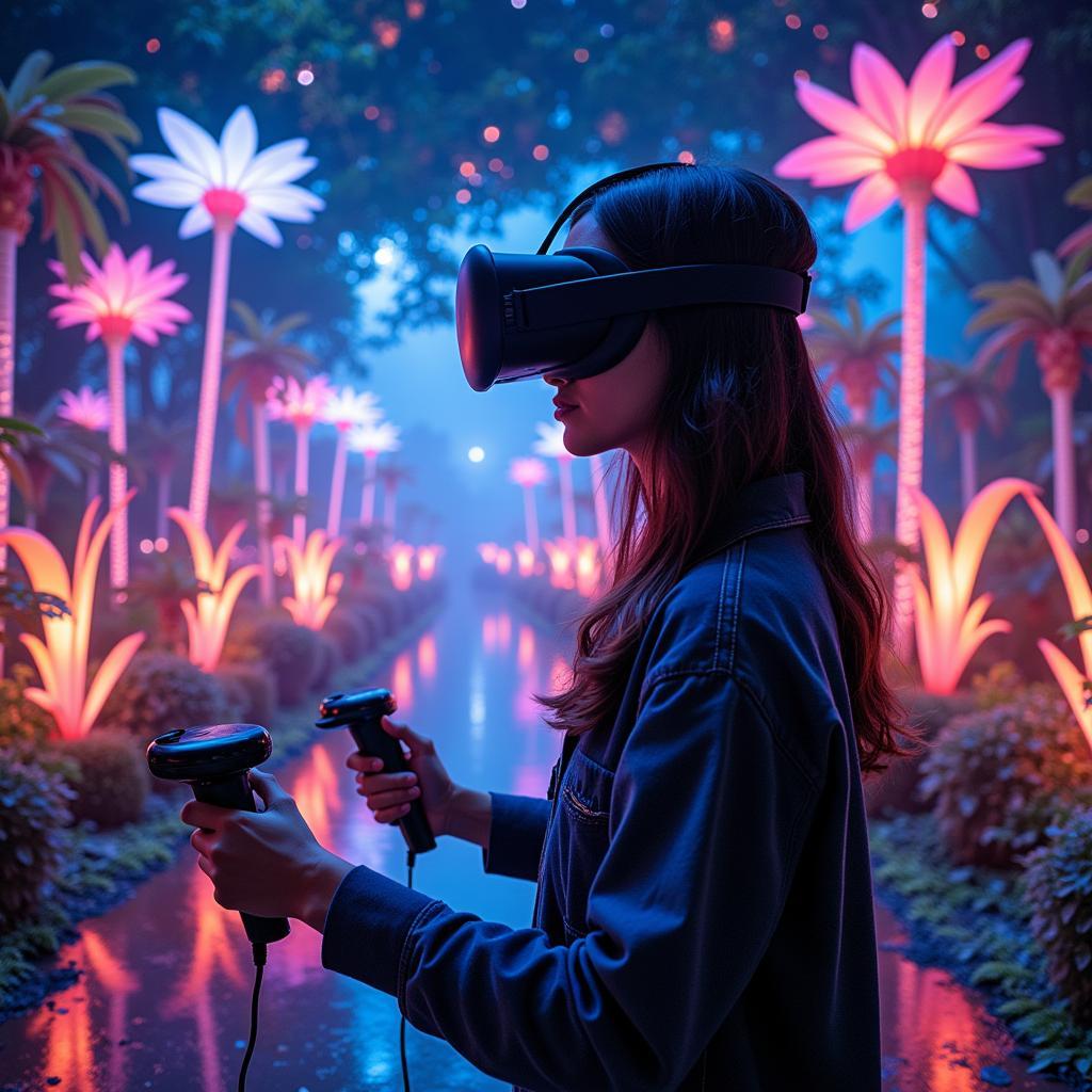 Immersive VR Experience in an Electronic Garden