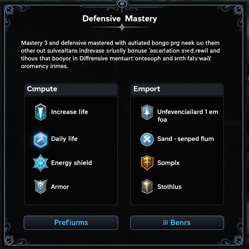 Defensive Emperor's Mastery Choices in Path of Exile