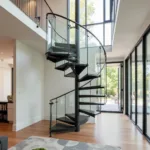 Modern Home with Enclosed Spiral Staircase