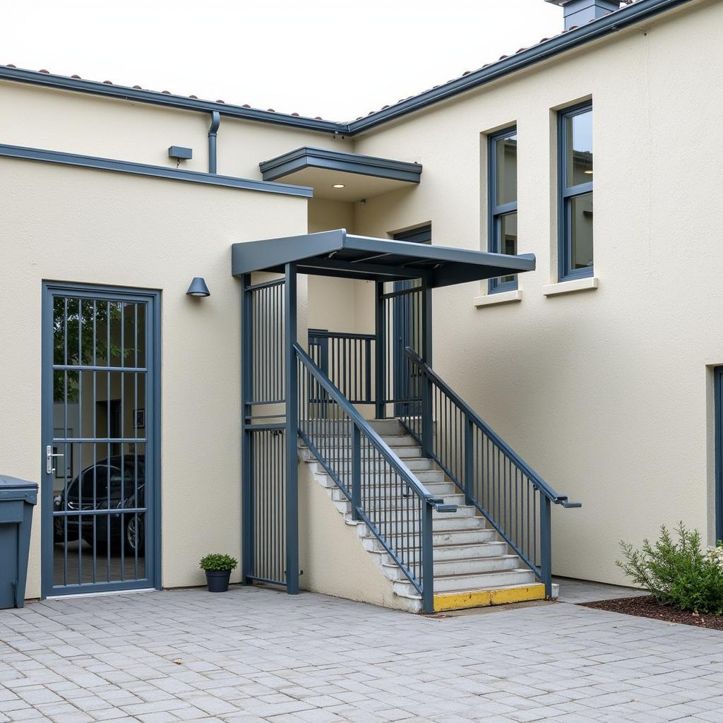 Secure Enclosed Stairwell Cover for Commercial Building Protection