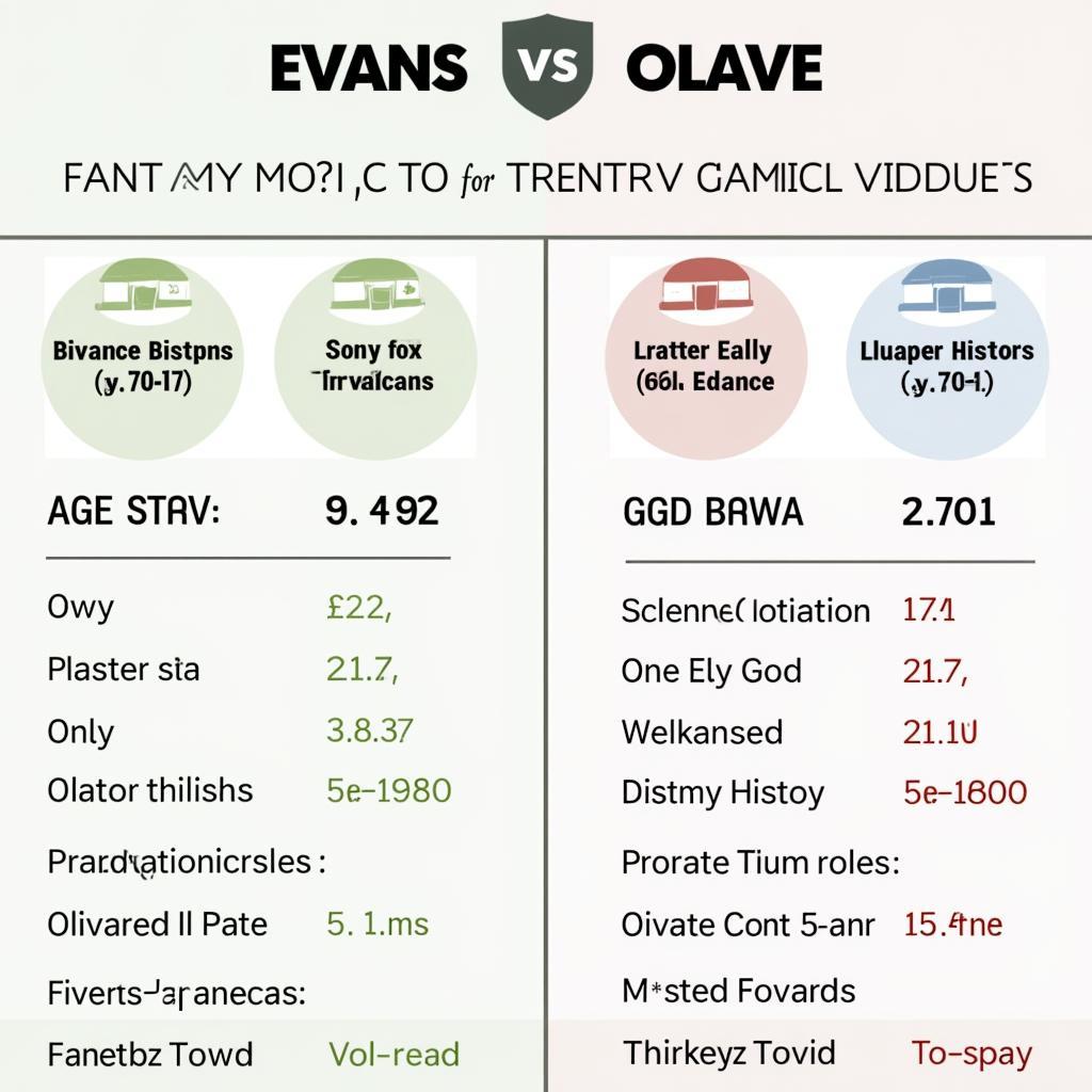 Evans vs. Olave Fantasy Football Comparison