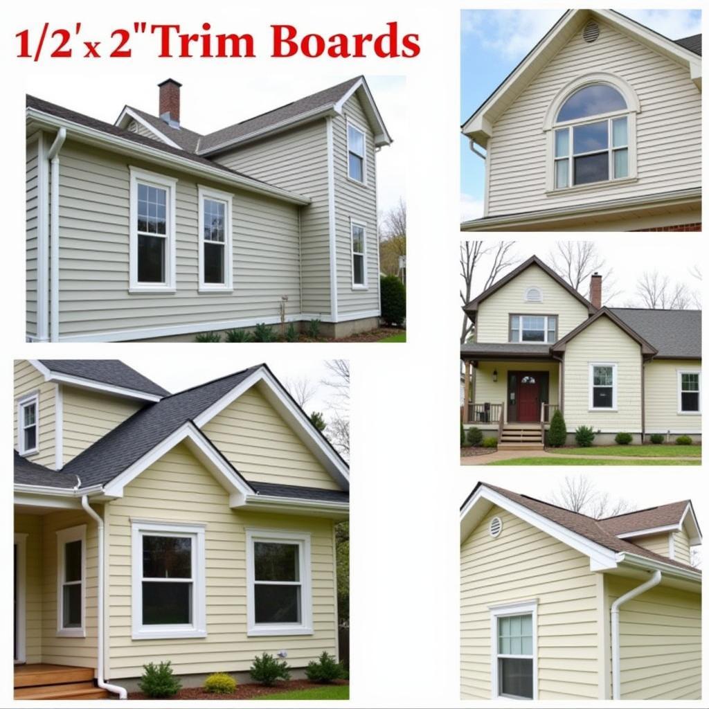 Examples of Exterior Trim Applications Using 1/2 x 2 Board