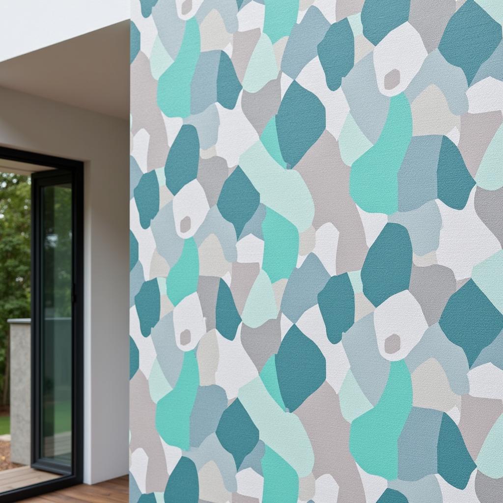 Modern Geometric Design Exterior Wallpaper