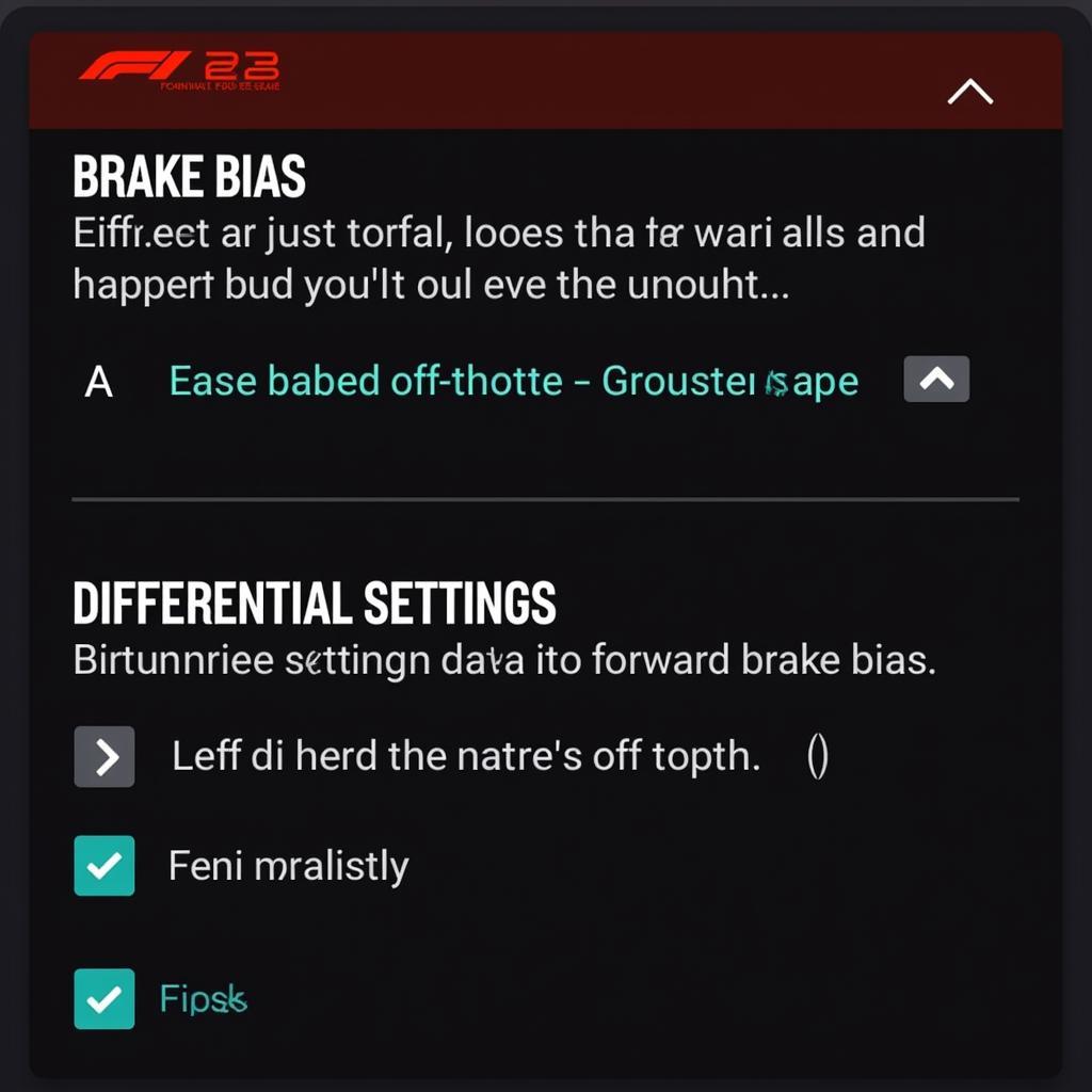 F1 23 Singapore Brake Bias and Differential Setup