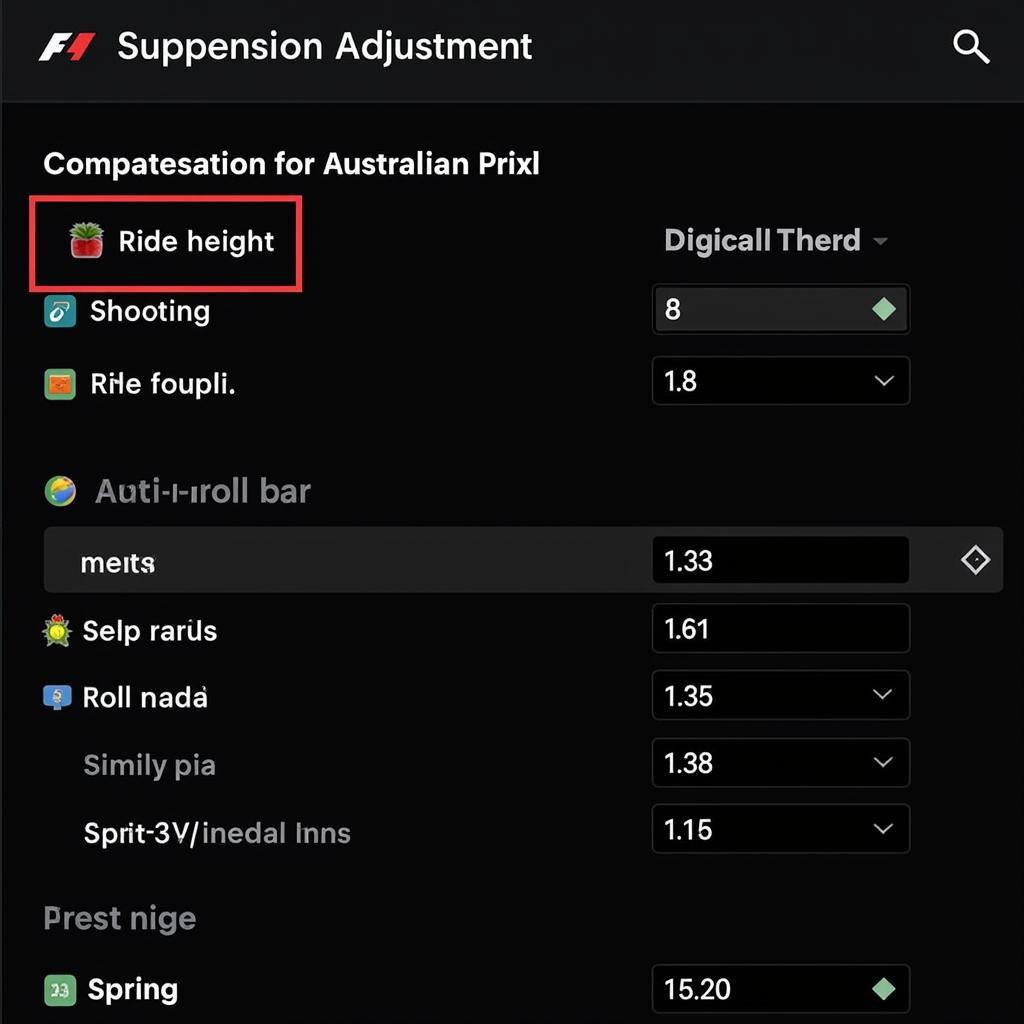 F1 24 Australia Suspension Settings