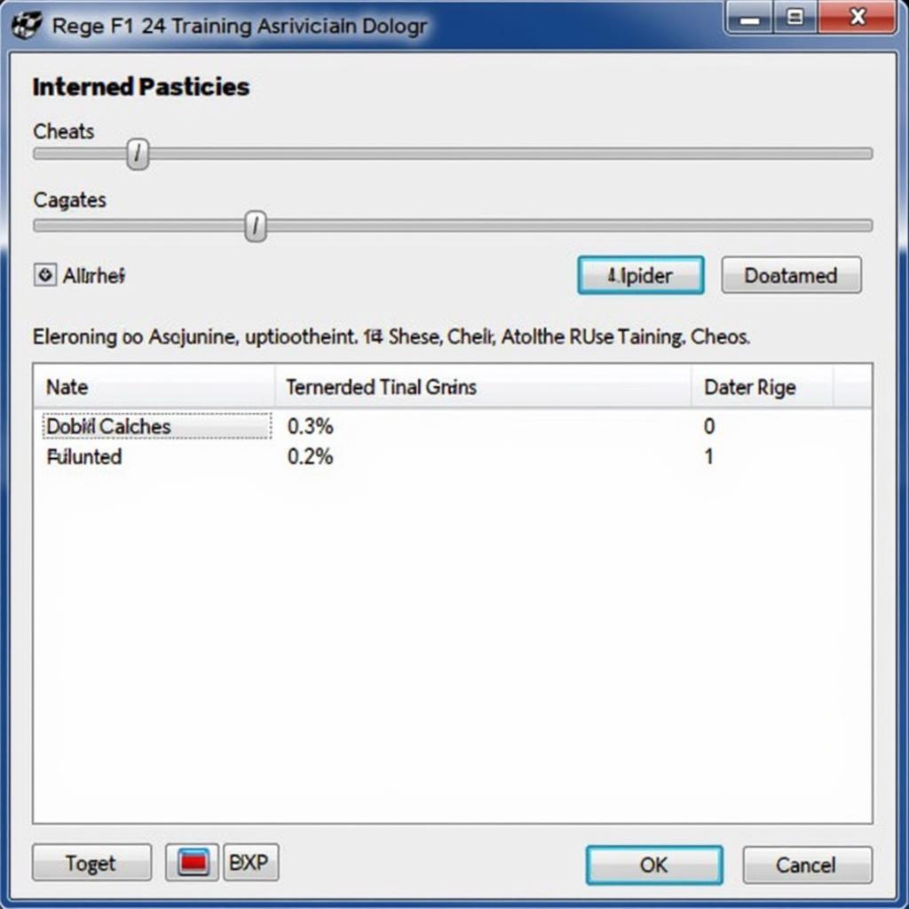 User-friendly interface of an F1 24 trainer