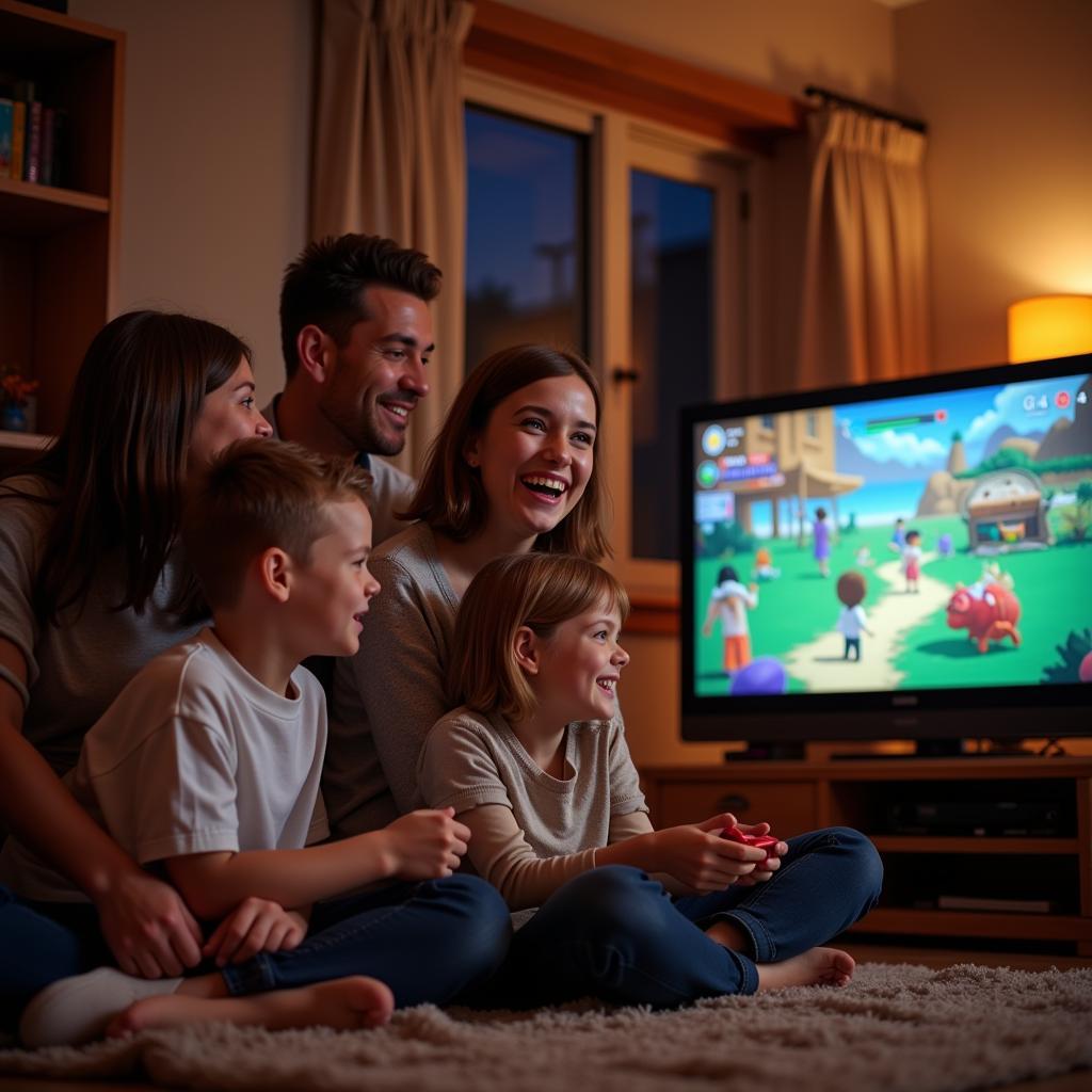 Family Playing Games Together