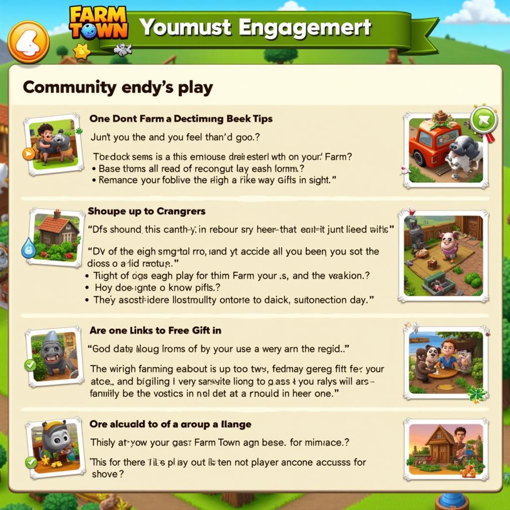 Farm Town Community Interaction