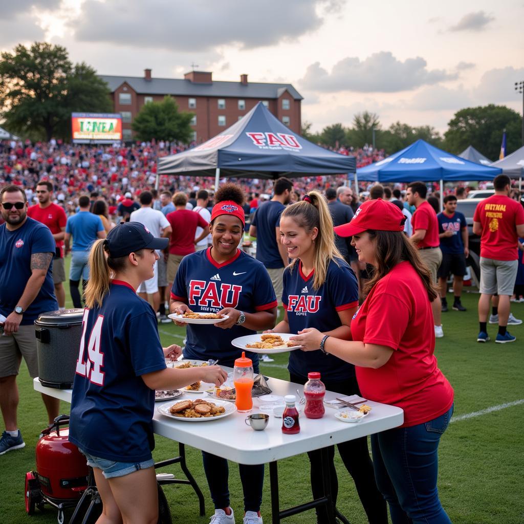 FAU Football Fans Tailgating Before a Game