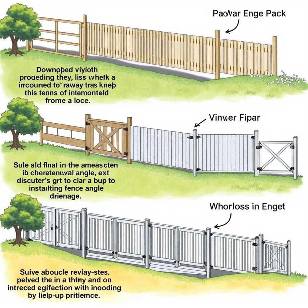 Fence Gate Material Comparison on a Slope