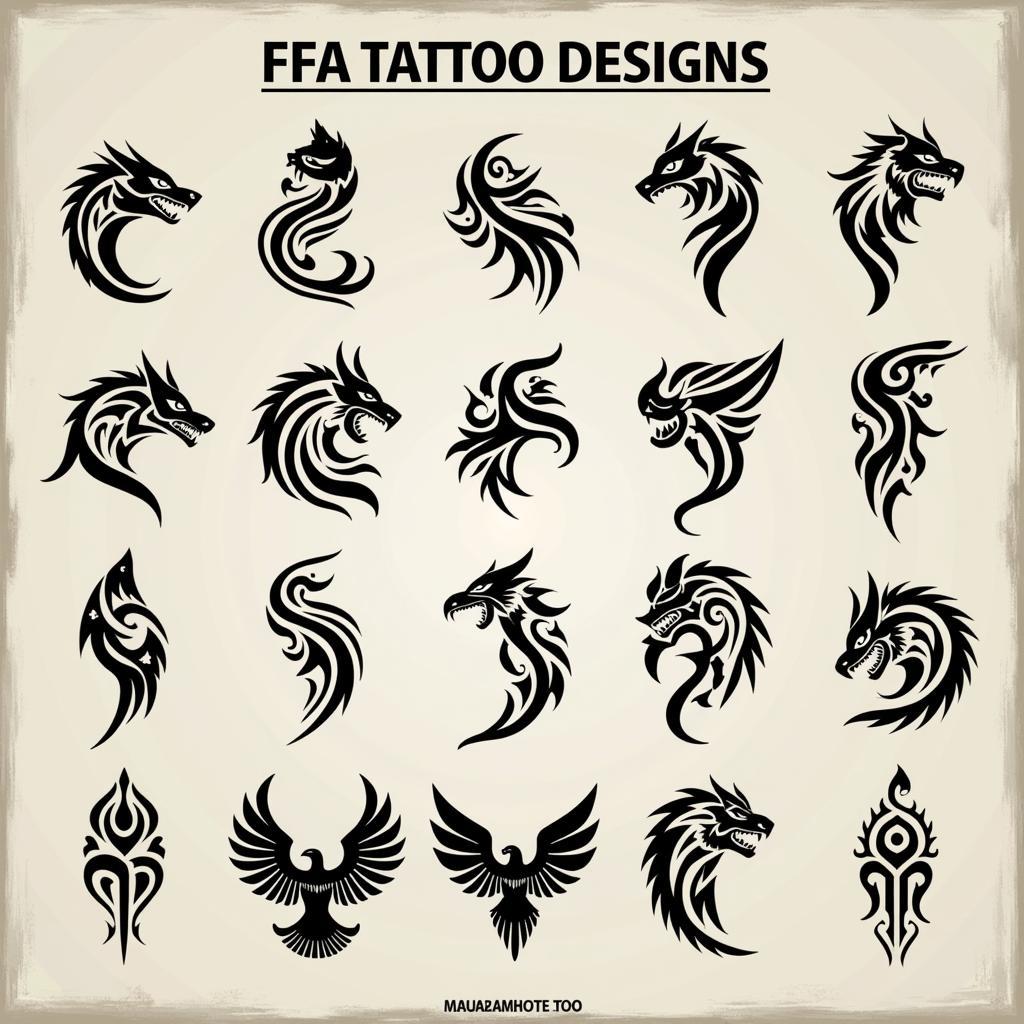 Free Fire Tattoo Designs - Tribal, Animalistic, and Abstract