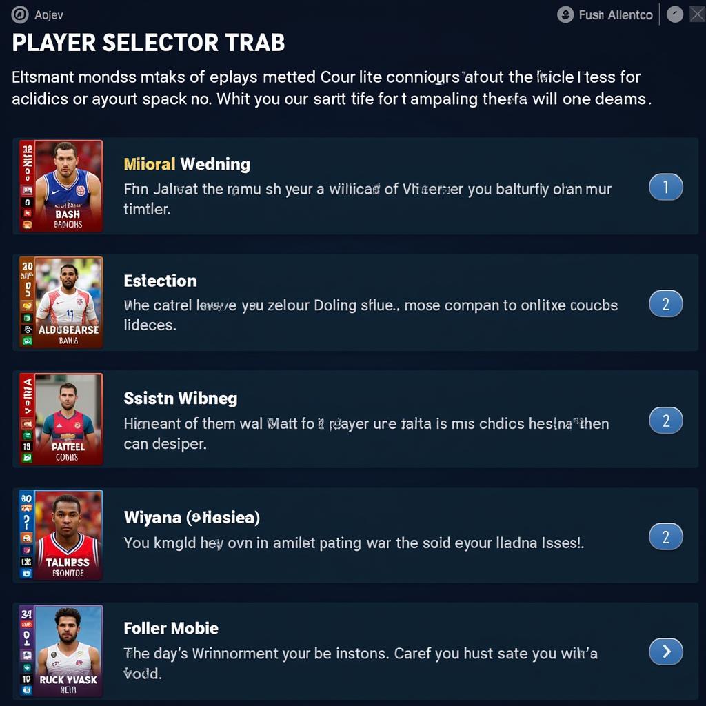 FIFA 16 Draft Sim - Player Selection Options