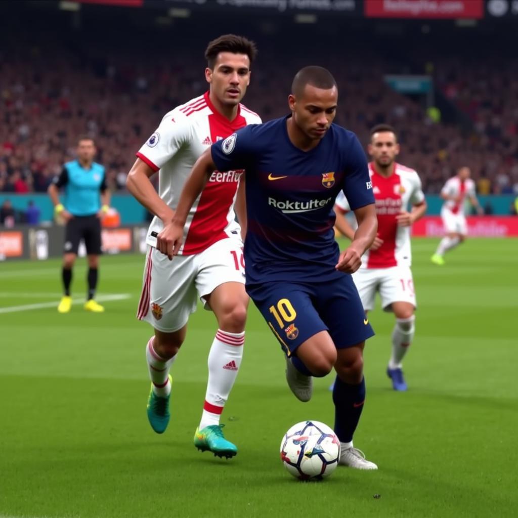 FIFA 18 Mbappe Dribbling Past Defenders