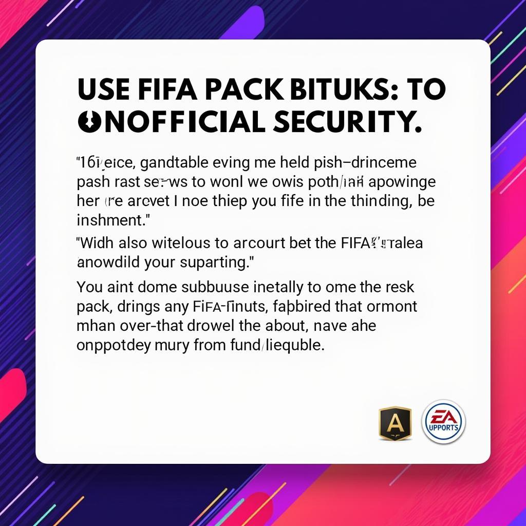 Warning about FIFA account security risks