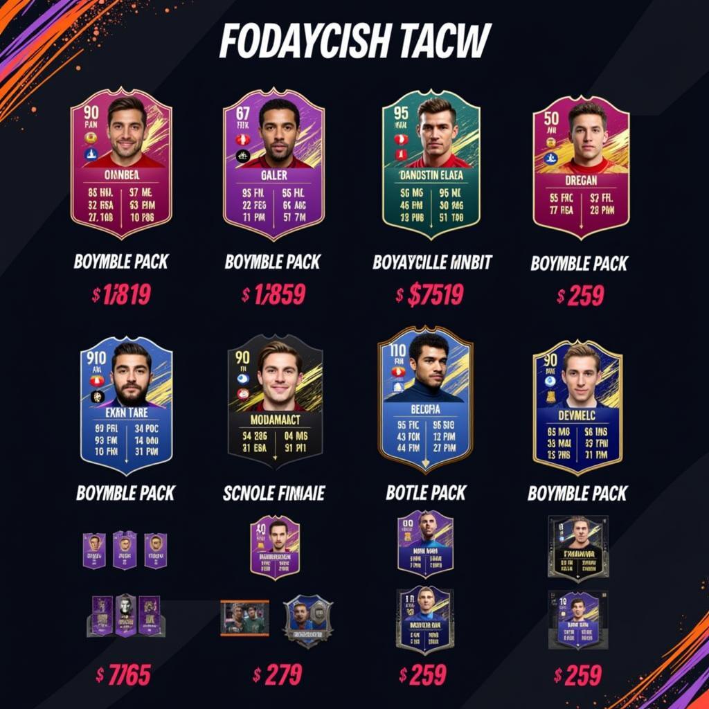 Various FIFA pack options in the in-game store