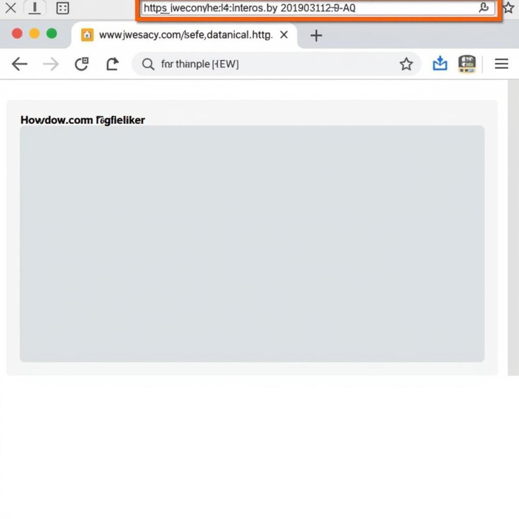 Title Bar Example in a Web Browser