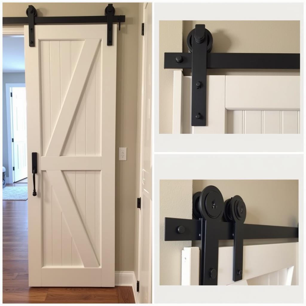 Finished Barn Door Installation with Hardware