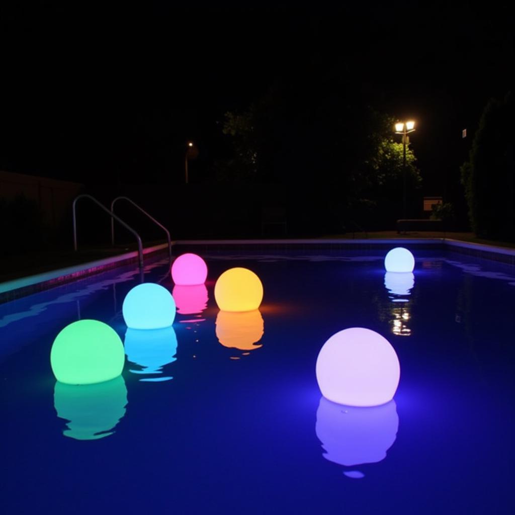 Floating glow balls add a touch of magic to your evening swims