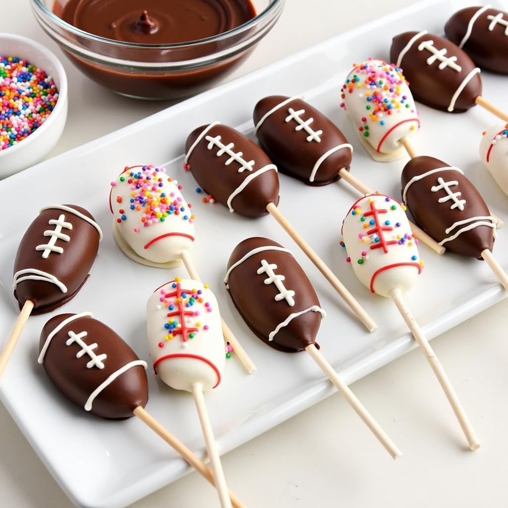 Delicious Football Marshmallow Pops for Game Day