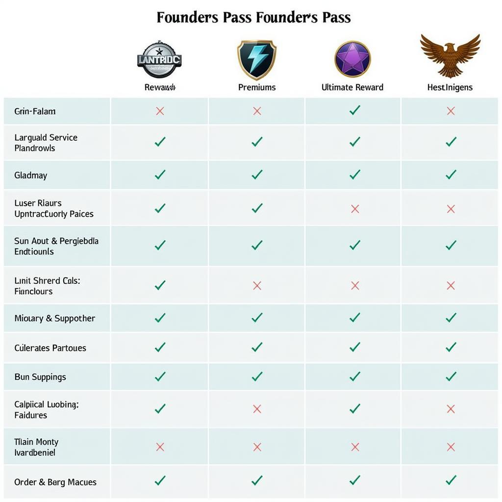 Founders Pass Rewards Comparison