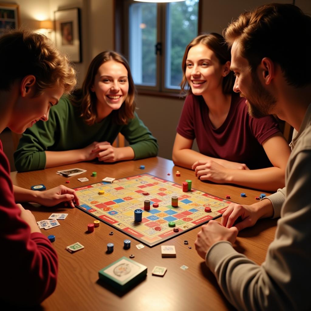 Four Person Board Game Night