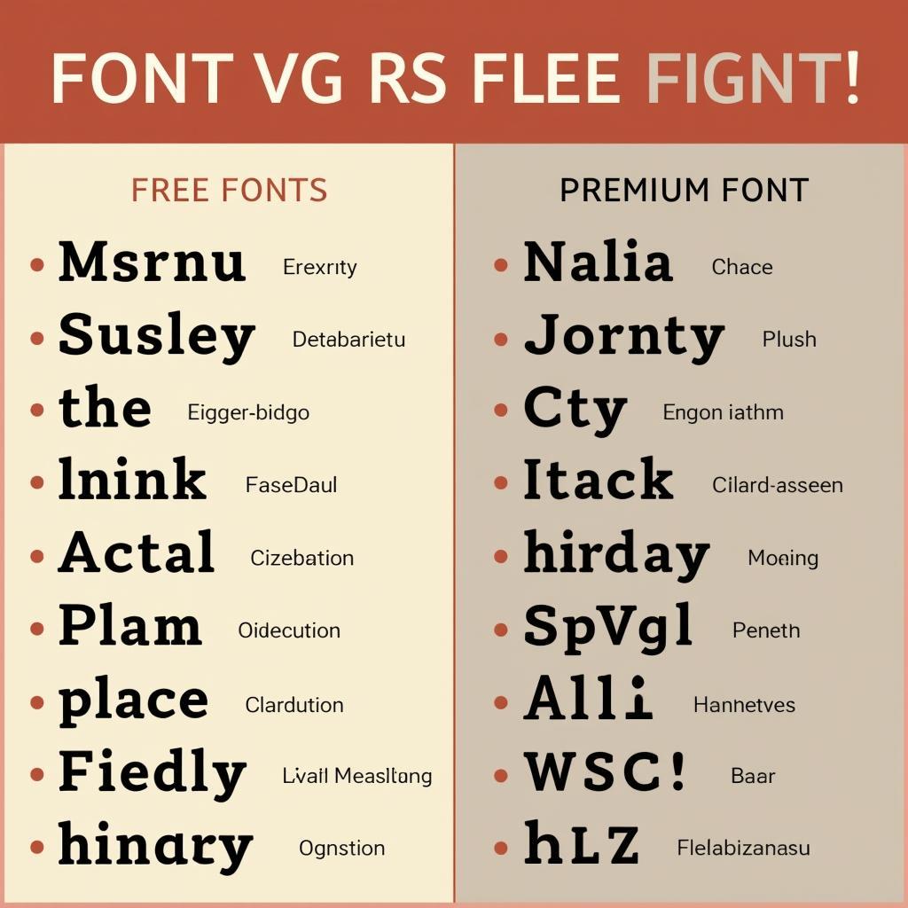 Free vs. Premium Fonts: A Comparison