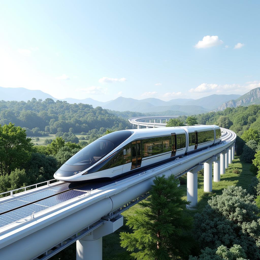 Futuristic Monorail Track Concept Design