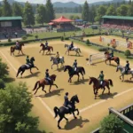 Virtual Equestrian Competition: Riders Compete in a Digital Arena