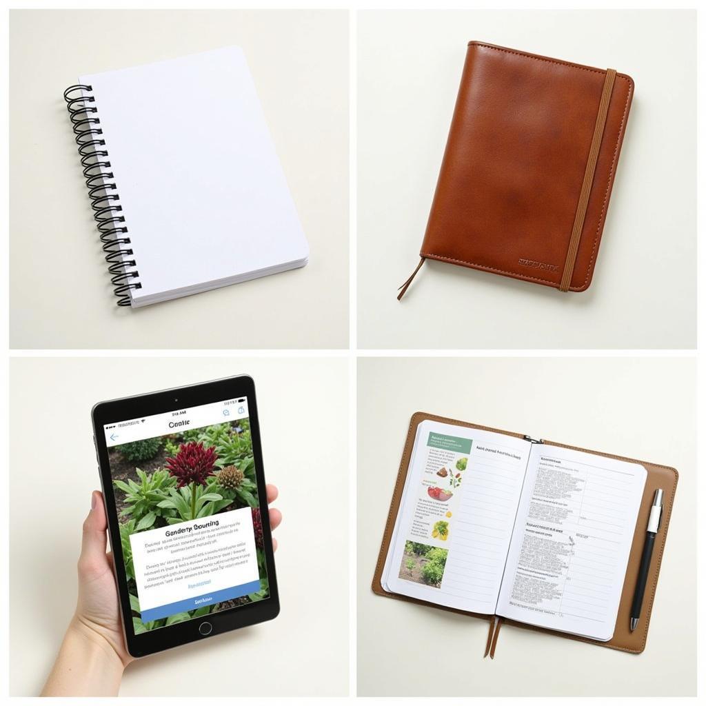 Choosing the Right Gardening Notebook: Explore various options, from simple lined notebooks to specialized journals and digital apps, to find the perfect fit for your gardening style.