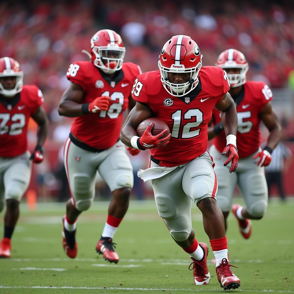 Georgia Defenders Relentlessly Pursuing the Ball Carrier